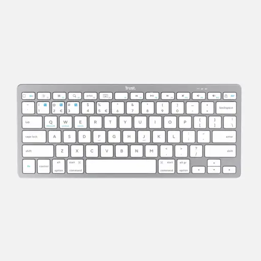 [KBD-TRU-BAS-BT-PT-S] Teclado Trust Basics Bluetooth Prata PT
